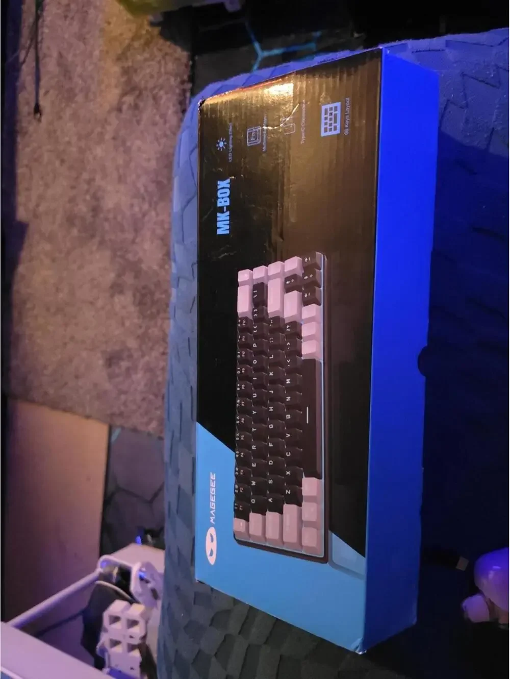 magegee Portable 60% Mechanical Gaming Keyboard RGB Backlit Blue Red Switches